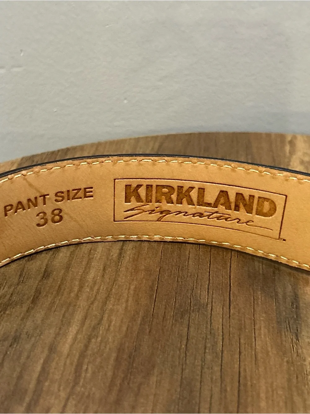 Kirkland Signature Italian Full Grain Leather Belt Brown Size 38